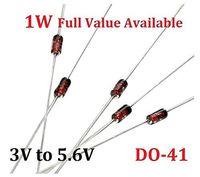 Kammas 50PCS 1W diode 1N4727A 3V/ 1N4728A 3.3V/ 1N4729A/3.6V 1N4730A/3.9V 1N4731A/4.3V 1N4732A/4.7V 1N4733A/5.1V 1N4734A/5.6V - (Color: 1N4732A 4V7)