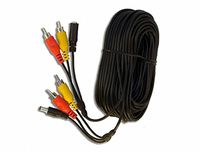 20 Metre 3 Way Power Audio Video RCA CCTV Camera Cable RCA Connectors