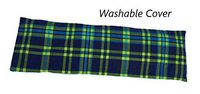Microwave Heating Pad, Washable Cover, Natural Materials, Handcrafted in The USA, ECO Friendly, Neck, Back Shoulder, Arthritis, Menstrual Cramps, Pain (Lime Blue Plaid)