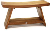 AquaTeak Patented 36" Asia Teak Shower Bench with Shelf