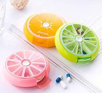 Waterproof Weekly Pill Organizer, 3 pices-No shipping costs, Grain Fiber Medicine Organizer Portable Travel 7 Day Pill Box for Vitamin Fish Oil Supplements