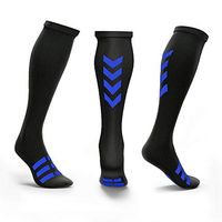 Compression Socks Men Women for Edema, Varicose Veins, Diabetic Socks ArrowBlue XL