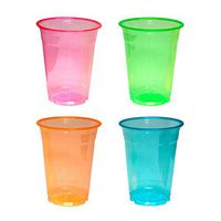 Party Essentials Soft Plastic 16-Ounce Party Cups/Pint Glasses, 120-Count, Assorted Neon
