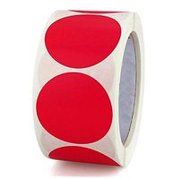 Harris Industries, Inc. MC-2-RD 2in x 500 Sticker Roll Die-Cut Circle, Red