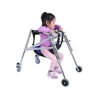 Children Lower Limb Training and Rehabilitation Equipment/Rehabilitation Equipment/Standing Walk Stand/Walk Aid/Walker / Stand Frame with Seat Wheel Rehabilitation Device Disabled Skid Stand Ch