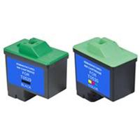 Amsahr T0529 Remanufactured Replacement Dell Ink Cartridges for Printers/Faxes with 1 Black and 1 Color Cartridges Ink