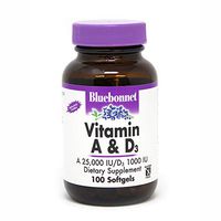BlueBonnet Vitamin A and D3 Soft Gels, 100 Count