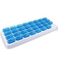 Monthly Pill Organizer with Removable 31 Daily Pop-Out Pods and Large Tray