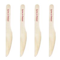 Dress My Cupcake Natural Wood Candy 500-Pack Buffet Knives DIY Kit, Love is Sweet, Red
