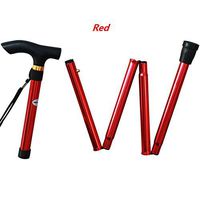 M-GYG Folding Walking Cane for Women and Men -Collapsible Walking Stick Hand Portable Adjustable Balancing Mobility Aids Equipment for Elderly Fathers Mothers Gifts (RED)