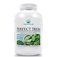 Nature's Lab Perfect Iron - 25mg - 180 Capsules (6 Month Supply) - Gently Non Constipating Formula 25mg Bisglycinate Chelate Supports Healthy Red Blood Cells & Energy Levels