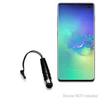 Samsung Galaxy S10 Plus Stylus Pen, BoxWave [Mini Capacitive Stylus] Small Rubber Tip Capacitive Stylus Pen for Samsung Galaxy S10 Plus - Jet Black