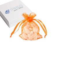 Sparkles Make It Special 25-Pack 4"x6" Orange Organza Wedding Favor Bags - Party Decoration Gift Pouches - 22 Colors