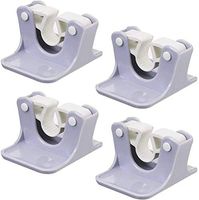 Broom Holder Wall Mount Self Adhesive Mop Organizer Wall Mount Broom Clips Holder for Kitchen Bathroom Closet Garden Garage Gray-4pcs