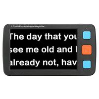 5" Digital Video Magnifier for Low Vision Impaired,Handheld Portable Electronic Reading Aid with AV Output to TV with 4X/8X/16X/32X Zoom Multiple 17 Kinds Color Mode, etc