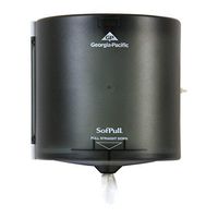 SofPull Centerpull High Capacity Paper Towel Dispenser by GP PRO (Georgia-Pacific), Translucent Smoke, 58201, 10.875” W x 10.375” D x 11.469” H