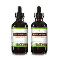 Hawthorn Blend Tincture Alcohol Extract, Organic Hawthorn (Crataegus spp.) Dried Leaf, Flower, Berry Tincture Supplement (2x4 Fl Oz)