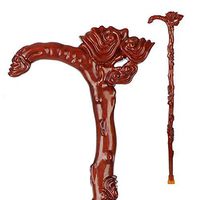 Crutches Walking Sticks Canes Wooden Hand Carved Iron pear Ganoderma Style Waxing Retro Gift for Men and Women 99cm,B