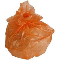 PlasticMill 50-60 Gallon Garbage Bags: Orange, 1.5 Mil, 38x58, 100 Bags.