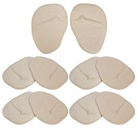 Andux 5 Pairs Pads Non Slip Ball of Foot Cushions Forefoot Cushions for flip-Flop Gel Relieve Foot Pain QJD-01 (Skin Color)