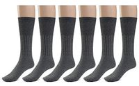 Silky Toes Women's Diabetic 6Pk Premium Soft Non-Binding Cotton Dress Sock (10-13, Grey - 6 Pairs)