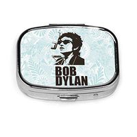 GloriaNguyen Bob Dylan Stainless Steel Square Pill Box Medicine Vitamin Organizer Holder Decorative Box Gift