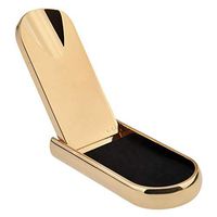 Quantum Abacus Decorative Pipe Stand/Rack/Holder/Display Made of Stainless Steel, for 1 Pipe, Foldable, Colour: Golden, Mod. 11922-02