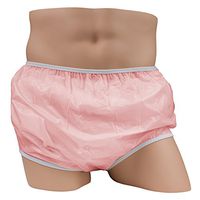 LeakMaster Adult Pull-On Vinyl Plastic Pants - Pink, 3X-Small fits 19-25 inch Waist