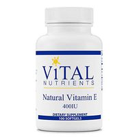 Vital Nutrients - Natural Vitamin E 400 IU - Potent Antioxidant & Cardiovascular Support - 100 Softgels per Bottle