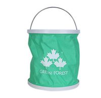 Aismkj outdoor folding bucket, fishing telescopic bucket camping outdoor travel fishing car supplies (green)