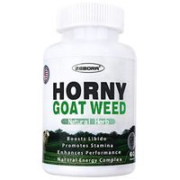 Horny Goat Weed for Men & Women with L - Arginine, Tribulus, Ginseng Pure Natural Herbal Energy Boost - Male Pills Supports Stamina, Performance & Drive, 60 Tablets