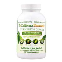 Turmeric Curcumin with Ginger with Bioperine for Pain Relief & Joint Support, 1400mg Max Absorption 95% Curcuminoids, Turmeric Veggie Capsules with Black Pepper, Non-GMO, Gluten Free (120)