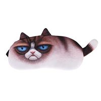 3D Cute Animal Funny Sleep Eye Mask for Sleeping Cat Soft Lightweight Blindfold Eye Cover Eyeshade with Adjustable Strap for Kids Girls Men Women Plane Travel Nap Night Sleeping