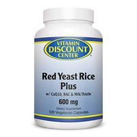 Vitamin Discount Center Red Yeast Rice Plus 600 mg, 120 Vegetarian Caps