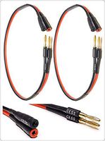 CESS-029-2f Male Banana Plugs to Female Banana Jacks Speaker Cable 2 FT, 2 Pack