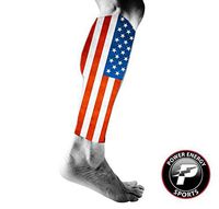 Running Training Calf Leg Compression Sleeve Pair USA Flag