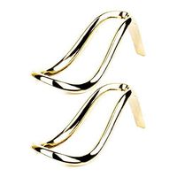 Ouken Tobacco Pipe Display Stand 2Pcs Gold High Heel Stainless Steel Tobacco Pipe Bracket