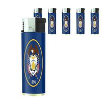 Utah State Flag Lighters S1 Set of 5 Electronic Flame Cigarette Smoking