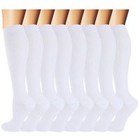 Copper Compression Socks For Men & Women -8 Pairs- Best for Running, Athletic, Medical, Pregnancy and Travel