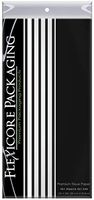 Flexicore Packaging Black Gift Wrap Tissue Paper | Size: 15 Inch X 20 Inch | Count: 20 Sheets | Color: Solid Black & Pin Stripe