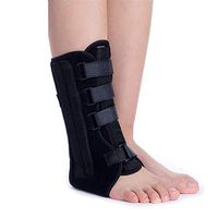 Sprained Ankle Immobilizer Brace - Compression Foot Support For Men & Women - Neoprene Stabilizer Wrap Protector - Tendonitis, Heel Spur, Running Feet Sprain, Soccer, Football - Right & Left,Black