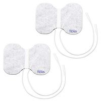 TENS Electrodes, 2 Premium Quality 4 inch x 6 inch Hourglass Self Adhesive Electrodes for TENS Units, Wired Butterfly TENS Unit Electrodes, Discount TENS Brand