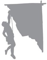 hBARSCI Rock Climbing Vinyl Decal - 5 Inches - for Cars, Trucks, Windows, Laptops, Tablets, Outdoor-Grade 2.5mil Thick Vinyl - Gray