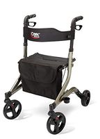 Carex Crosstour Rolling Walker Rollator - Rolling Walker with Seat - Folding, Euro Style Rollator, 4 Wheel Walker for Seniors- 300lb Capacity