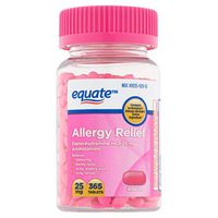 Allergy Relief Tablets, Dphenhydramin HCI, 25mg, 365ct, By Equate