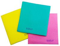 [3 PCS] Super Absorbent and Fast Drying Hygienic Kitchen Cleaning Cloths Dishcloths Washcloths Multi Purpose 3-Color Non Woven Pure Viscose | Eco-Friendly Natural Pulp No Odor