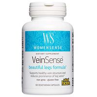 WomenSense VeinSense by Natural Factors, Beauty Supplement to Support Healthy Veins and Beautiful Legs, Vegan, Non-GMO, 60 capsules (20 servings)