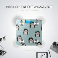 Cute Cartoon Hedgehogs Infant Scale Digital Fitness Scale Scales Weight Tracks 8 Key Compositions Analyzer Sync with Fitness Apps 400 Lbs