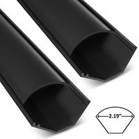 Electriduct Medium Corner Duct Cable Raceway (1150 Series) - 5 Feet - Black - 2 Sticks