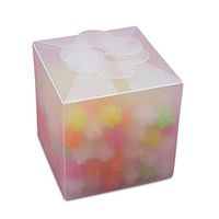 Flower Top White Frosted Box 4 1/2" X 4 1/2" X 6" | Quantity: 50
